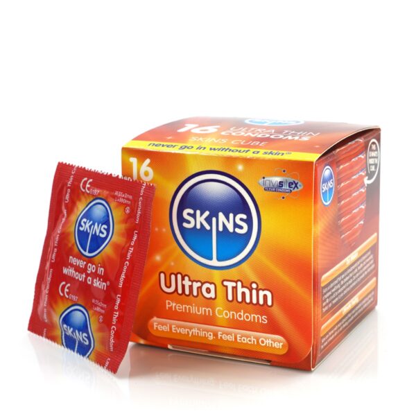 Skins Condoms Ultra Thin Cube 16 Pack International 1 - Image 2