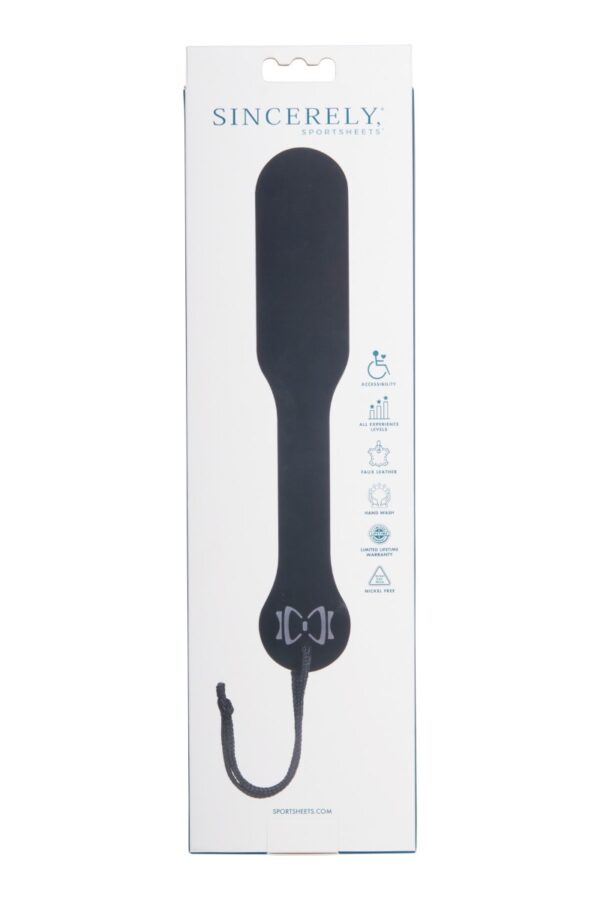 Sportsheets Sincerely Bow Tie Acrylic Spanking Paddle - Image 3