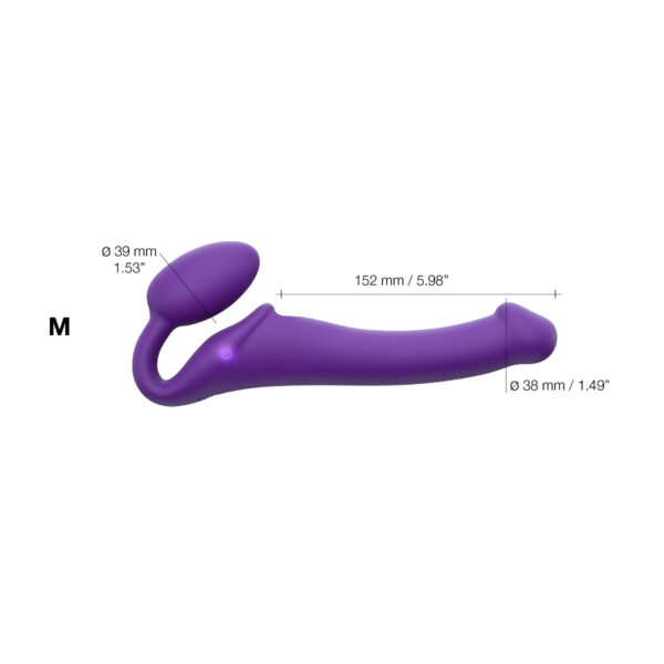 Strap On Me - Vibrating Bendable Strap-On - M -  Purple - Image 4