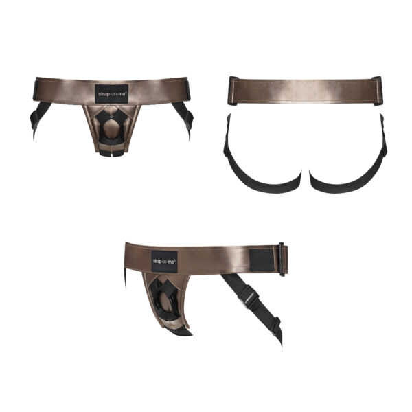 Strap On Me - Leatherette Harness Curious - Bronze - Image 3