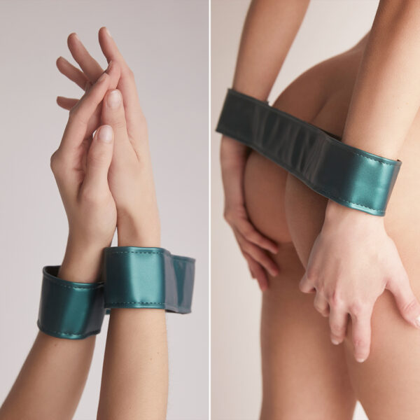 Strap On Me - Leatherette Harness Curious  -  Metallic Green - Image 2