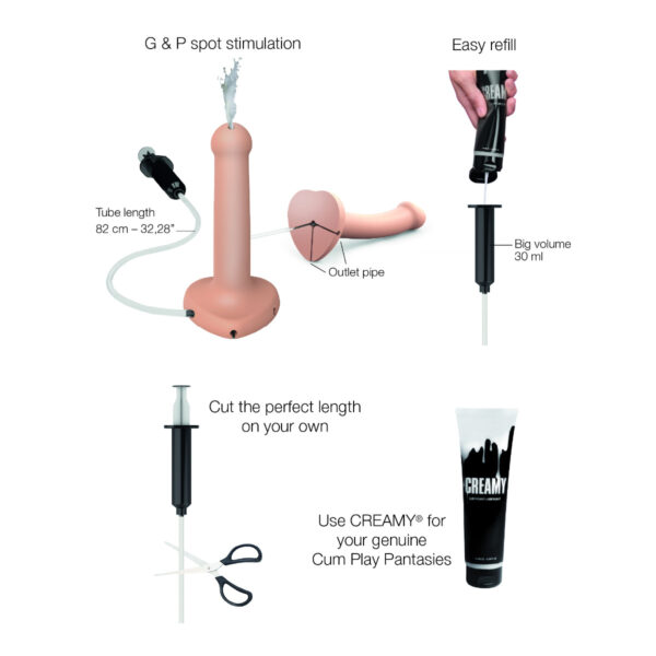 Strap On Me - Squirting Cum Dildo Semi-Realiste Vanilla - L - Image 2