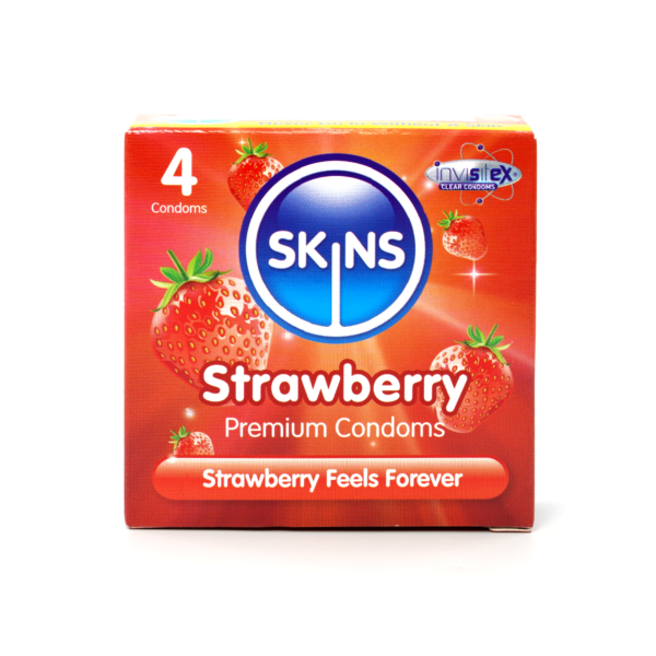 Skins Condoms Strawberry 4 Pack - International 1 - Image 2