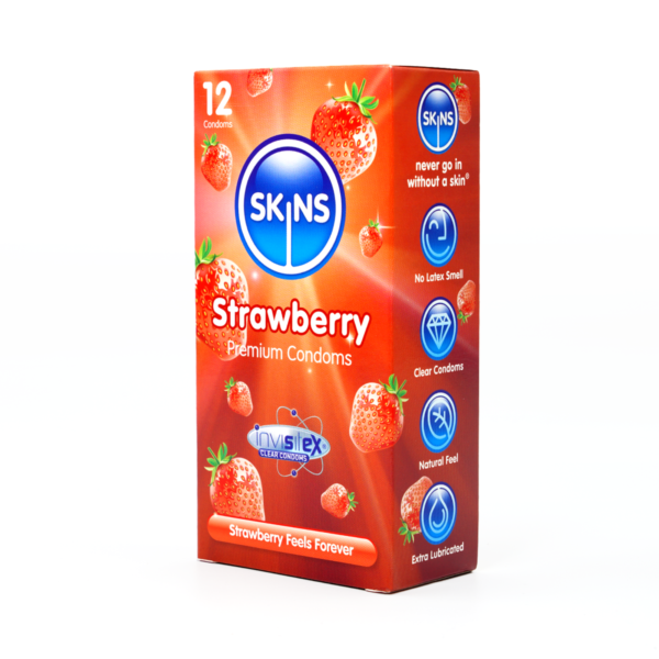Skins Condoms Strawberry 12 Pack - Image 2