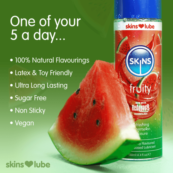 Skins Watermelon Water Based Lubricant 4.4 fl oz (130ml) - Image 4