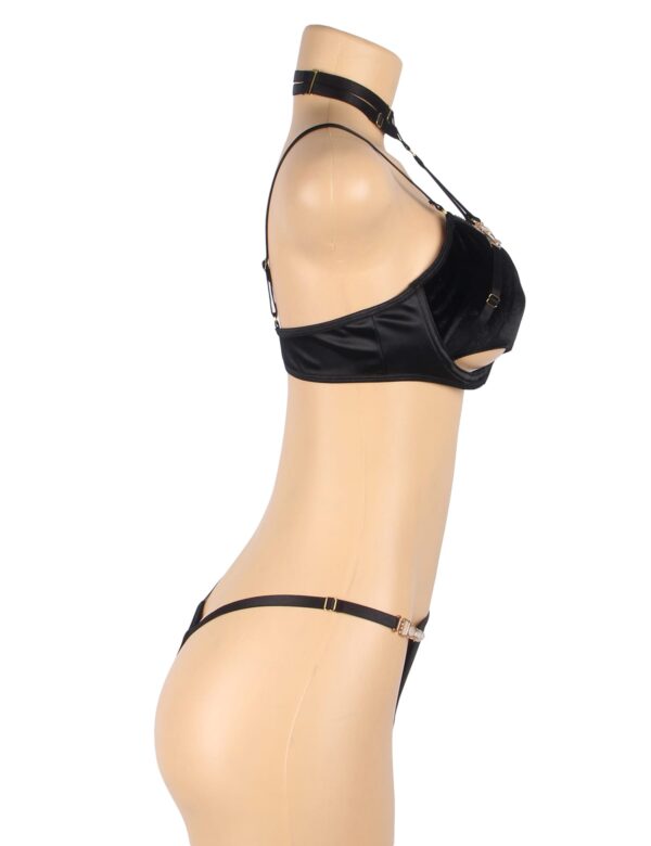 YesX YX871Q Hollow Cut Halter Bra Set - Image 9