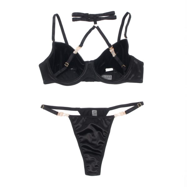 YesX YX871Q Hollow Cut Halter Bra Set - Image 8